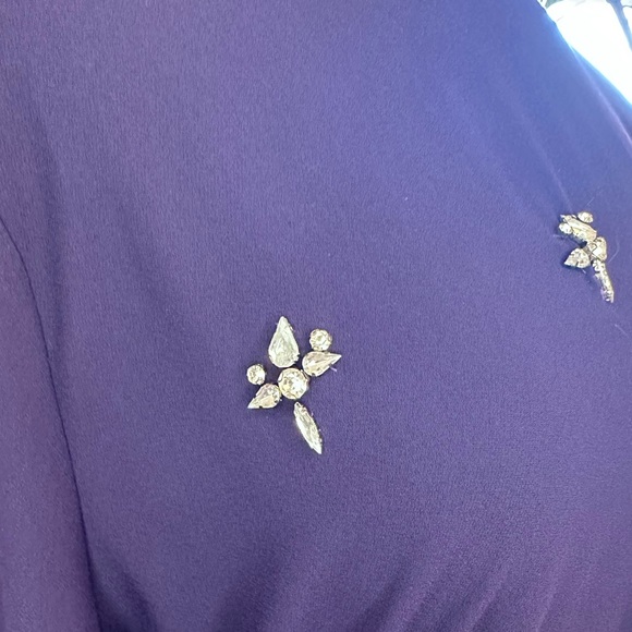 Dark purple diamond Beaded abaya in a size 36 waist belt included large! - Picture 9 of 10